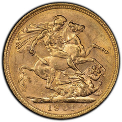 1901 P Australia Sovereign Gold Coin - Minted in Perth