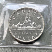 Load image into Gallery viewer, 1948 Canada 1 Dollar Silver Coin One Dollar ICCS Unc 60 - Uncirculated Key Date
