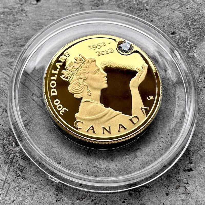 2012 Queen's Diamond Jubilee $300 Canada Gold Coin Queen Elizabeth II