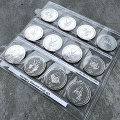 12 x 1 oz Johnson Matthey .999 Silver Eaton round – Full Set Zodiac