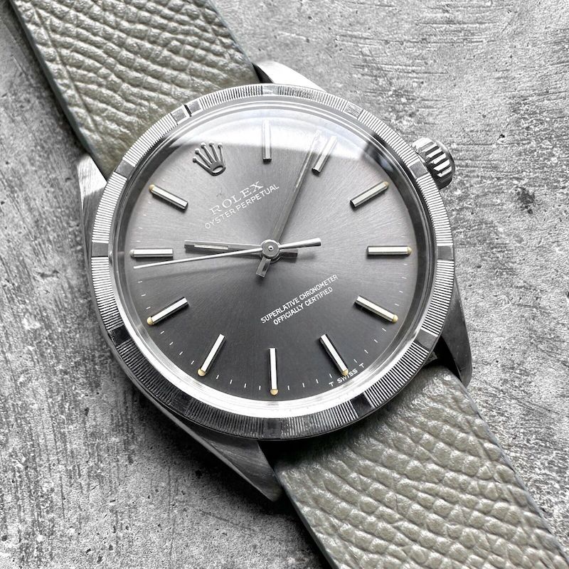 1969 Rolex Oyster Perpetual 1007 – Engine turned bezel - Stunning Grey Dial