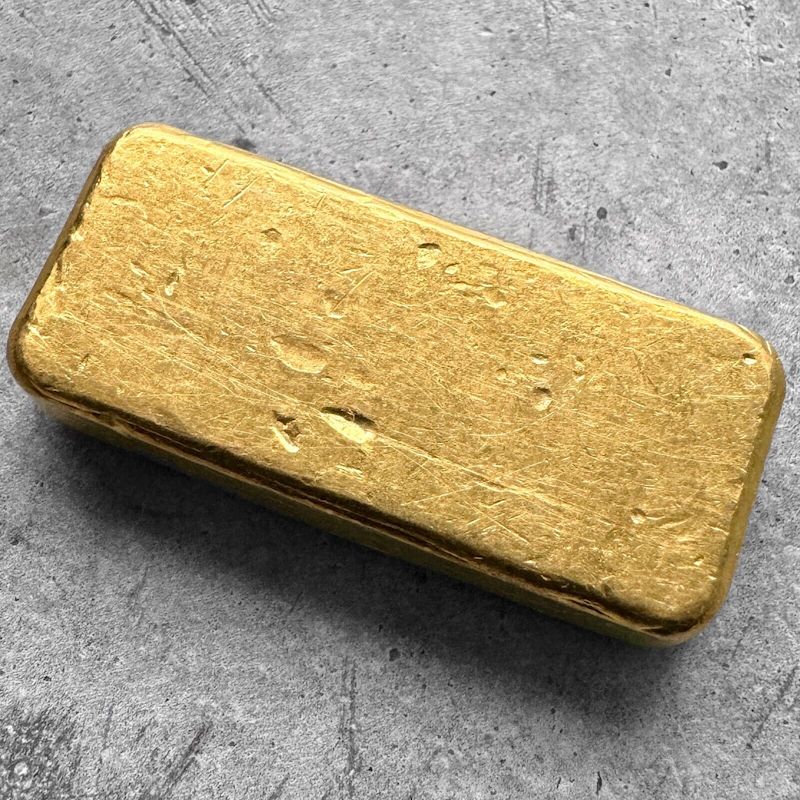 Vintage 100 Gram Engelhard 3.215 oz Gold Poured Bar .9990