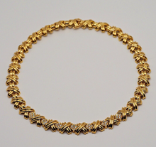 Load image into Gallery viewer, Heavy vintage solid 18K gold 1.50 carat natural diamond necklace (105.7 grams)
