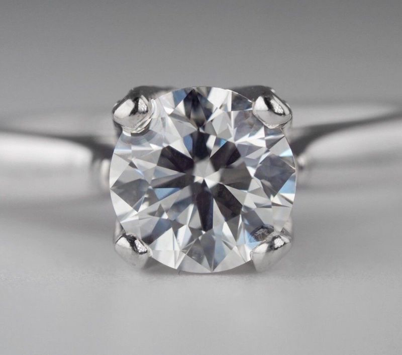 GIA 1.16 ct Natural Diamond Solitaire Engagement Ring 14k White Gold $18,500