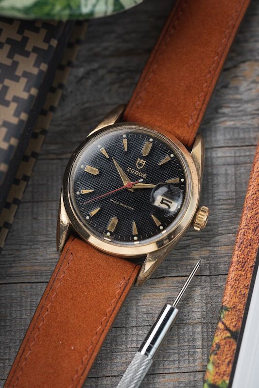 1955 Tudor Prince 7939 Manual - Roulette wheel Stunning Black Honey Comb Dial