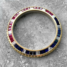 Load image into Gallery viewer, Custom Rolex GMT Master II 116718 Yellow Gold Bezel 116713 - Diamond Sapphire

