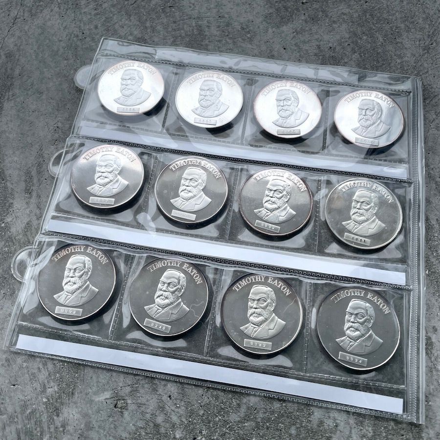 12 x 1 oz Johnson Matthey .999 Silver Eaton round – Full Set Zodiac