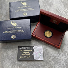 Load image into Gallery viewer, 1964 - 2014 W Kennedy Half Dollar Proof Gold - Box + COA
