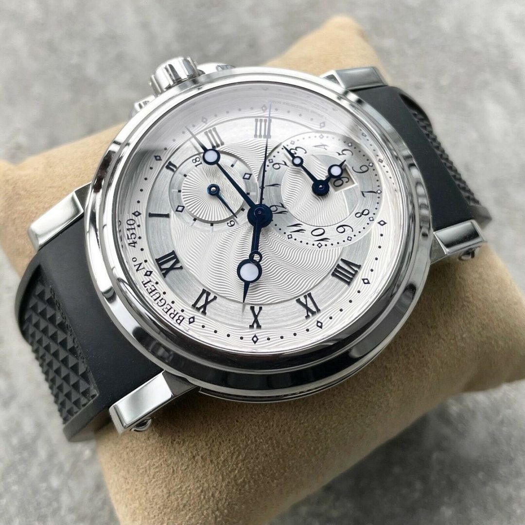 Unworn 42mm Breguet Dual Time Marine Stainless Steel 5857ST 12 5ZU Box + Papers