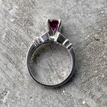 Load image into Gallery viewer, GIA Certified Natural 1.56 Red Ruby Untreated Oval set in White Gold Ring
