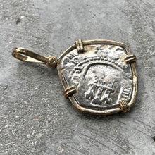 Load image into Gallery viewer, 1622 Atocha Sunken Treasure coin in bezel with Certificate
