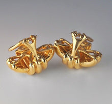Load image into Gallery viewer, Vintage Tiffany &amp; Co. solid 18K yellow gold X signature earrings - Large
