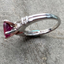 Load image into Gallery viewer, GIA Certified Natural 1.56 Red Ruby Untreated Oval set in White Gold Ring
