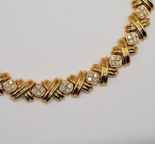 Load image into Gallery viewer, Heavy vintage solid 18K gold 1.50 carat natural diamond necklace (105.7 grams)
