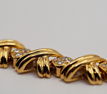 Load image into Gallery viewer, Heavy vintage solid 18K gold 1.50 carat natural diamond necklace (105.7 grams)
