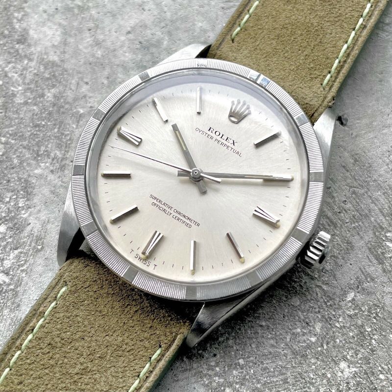 1968 Rolex 34mm Date 1007 Stainless Steel Oyster Perpetual Automatic
