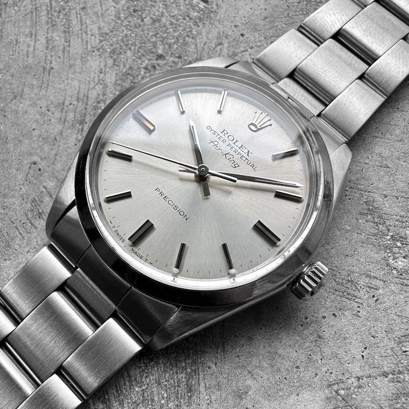 1998 Rolex Air King 5500 Stainless Oyster Silver dial - Serviced