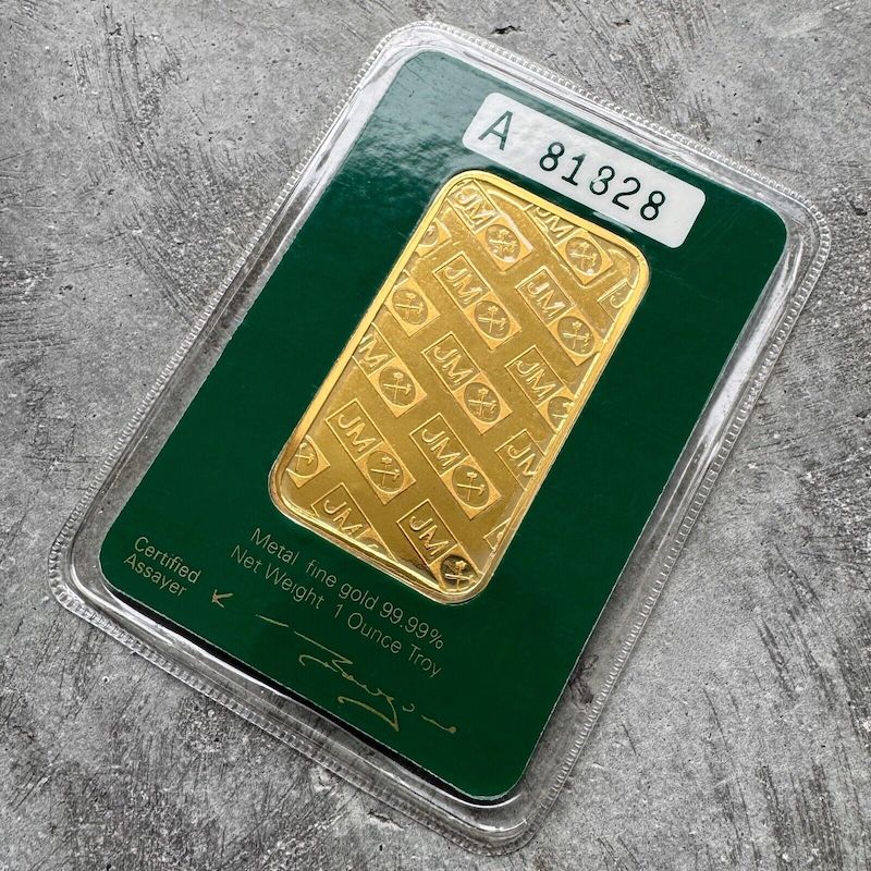 Vintage Johnson Matthey 1 oz Gold Bar .9999 1oz – Sealed