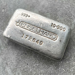 Engelhard 10 oz .999 Silver Poured 10oz Bar