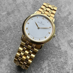 Blancpain Villeret 18k Solid Yellow Gold Off Center Cal 71 Automatic White Dial