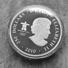 Load image into Gallery viewer, 2010 Canada Olympic Kilo coin 32.15 oz .999 Silver - Blue Enamel Eagle
