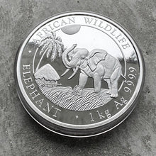 Load image into Gallery viewer, 2017 Elephant Somalia Kilo Proof coin 32.15 oz .999 Silver
