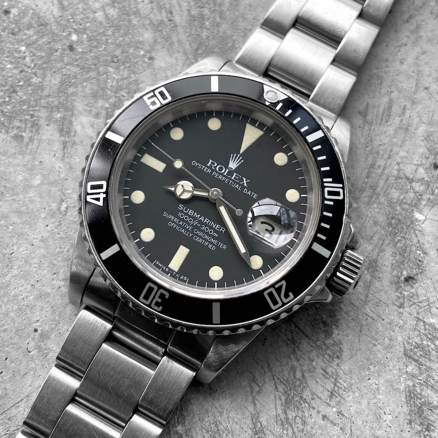 1982 Rolex 16800 Stainless Steel Submariner - Matte dial with Nice Patina