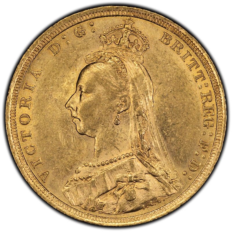 1889 Great Britain Sovereign Gold Coin
