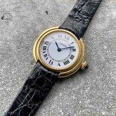 Vintage Ladies Cartier Ellipse Gold Manual Wind Serviced, Unpolished