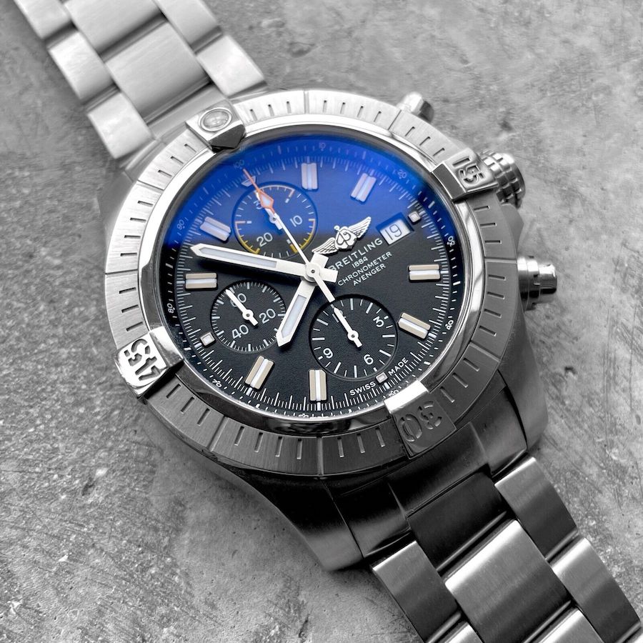 45mm Breitling Avenger Automatic A13317 Stainless Steel - Black Dial - Box