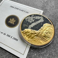 $300 Canada 2006 Canada Gold 14KT Coin - Nasa Space Canadarm