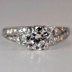 Antique platinum 1.22 CT natural transitional cut Birks - Ryrie Diamond ring