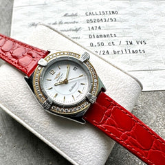 Ladies Breitling Callistino Two Tone 1474 - Box / Papers - Factory Diamond Bezel