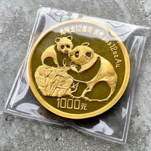 Load image into Gallery viewer, 1987 Gold Panda 12 oz Gold .999+ Fine 1000 Yuan

