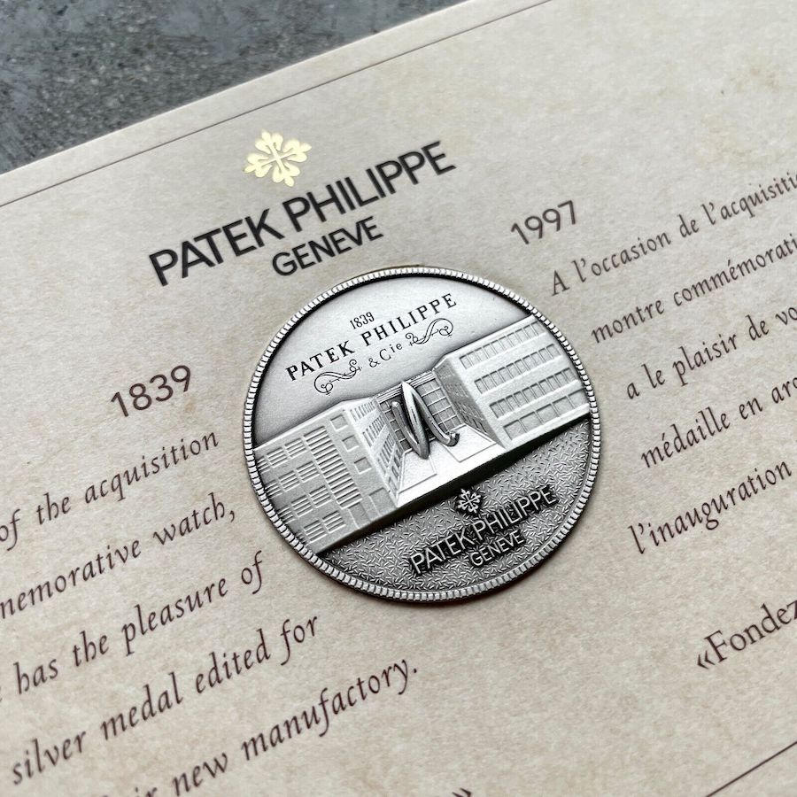 1997 Genuine Patek Philippe Sterling Silver Medal 1839 Pagoda