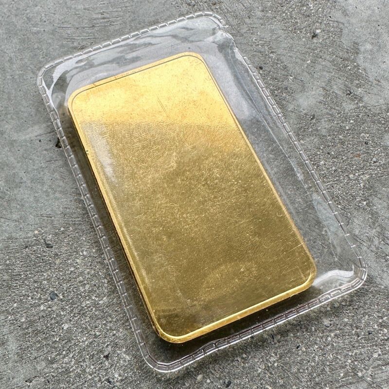 Vintage Engelhard 5 oz Gold stuck Bar .9999 5oz