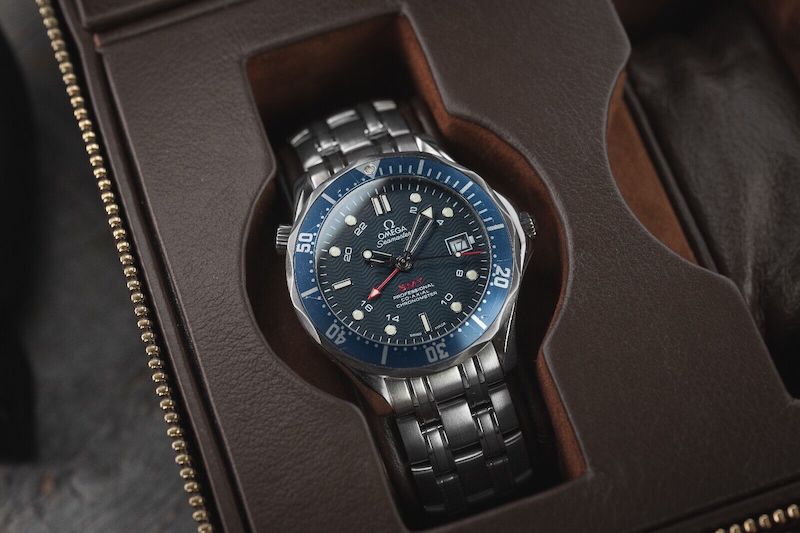 Mens Omega Seamaster GMT Blue Dial 2535.80.00 Stainless Steel Automatic