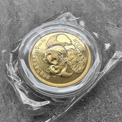 1987 Gold Panda 5 oz Gold .999+ Fine 500 Yuan Sealed