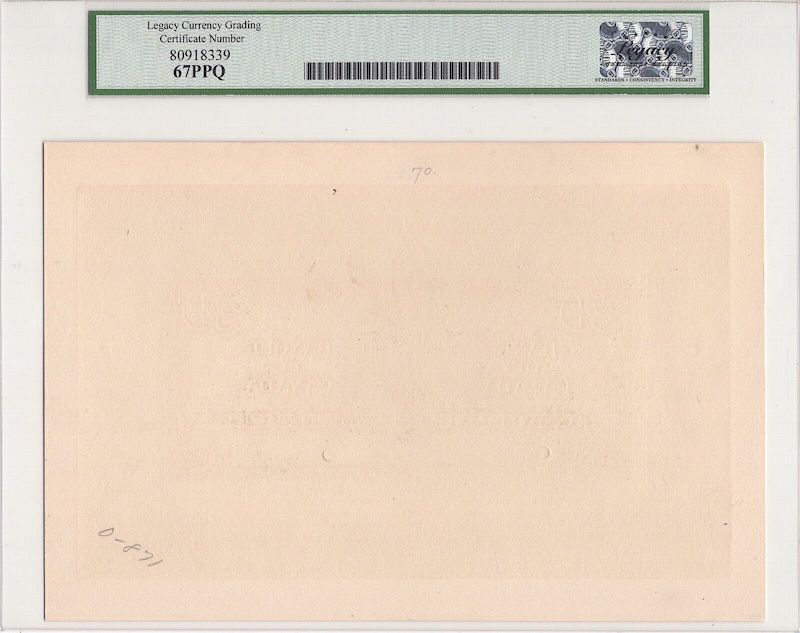 1937 $20 Bank of Canada Face + Back Proof BC-25FP Legacy Gem 67PPQ / 68PPQ