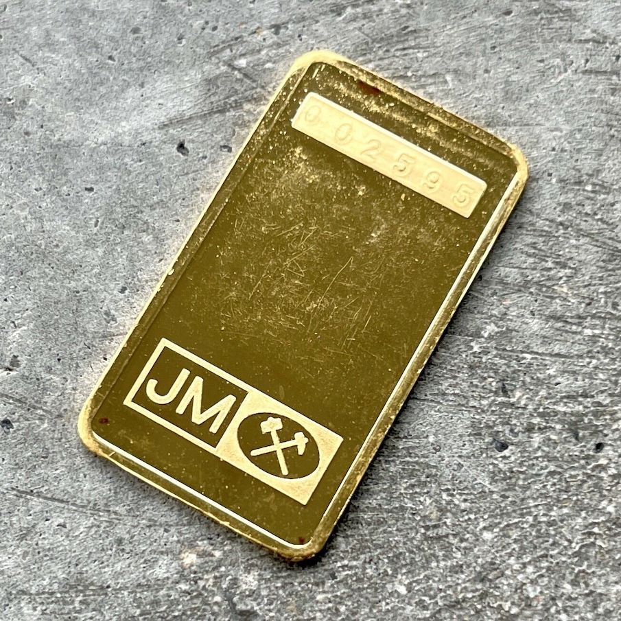 Johnson Matthey 5 gram Scotia Bank Gold Bar Struck .9999 - Scotiabank