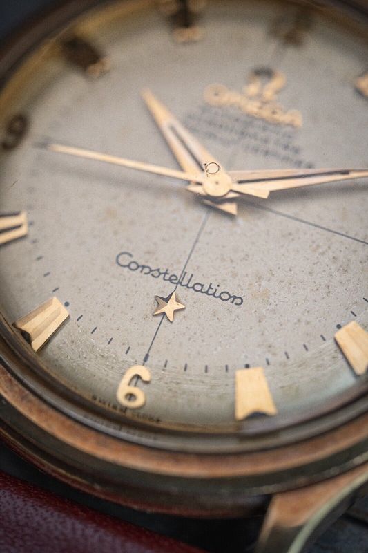 1957 Omega Constellation 14k Gold Bumper 2799 - Cross Hair Pie Pan Dial