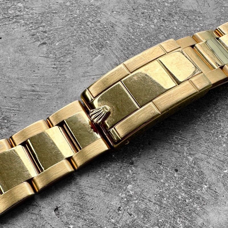 Vintage Rolex 18k Yellow Gold Bracelet 78668 Zenith Daytona 16528 - No Fliplock