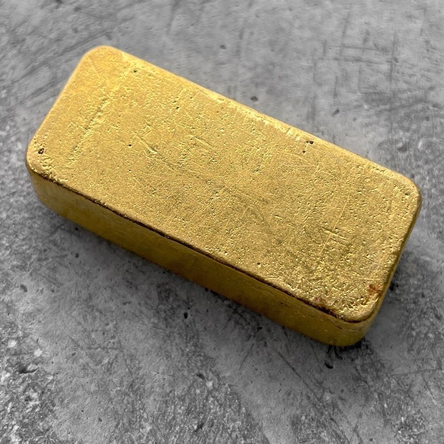 Engelhard 5 oz Gold Poured Bar .9999 5oz