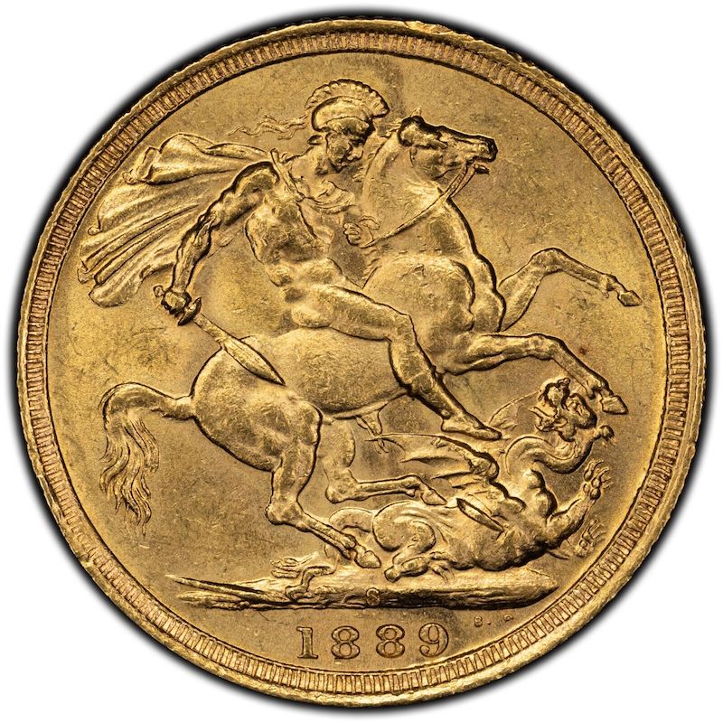 1889 Great Britain Sovereign Gold Coin