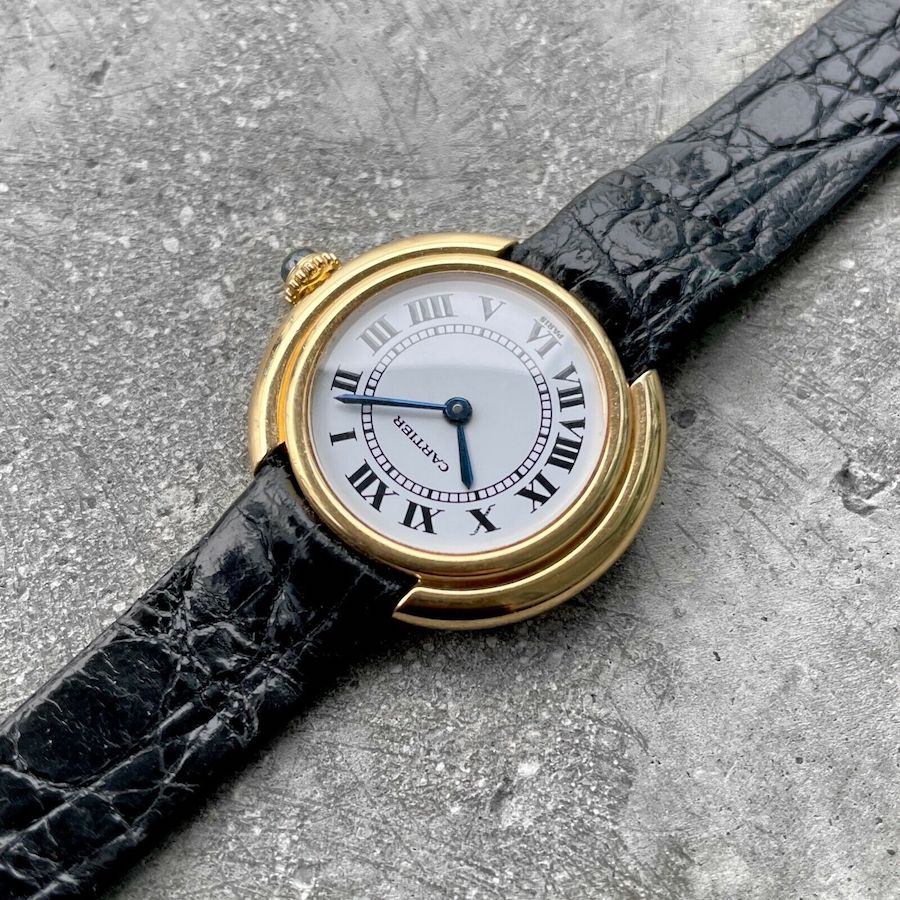 Vintage Ladies Cartier Ellipse Gold Manual Wind Serviced, Unpolished