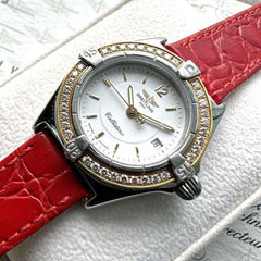 Ladies Breitling Callistino Two Tone 1474 - Box / Papers - Factory Diamond Bezel