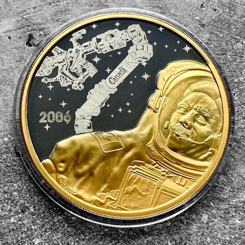 $300 Canada 2006 Canada Gold 14KT Coin - Nasa Space Canadarm