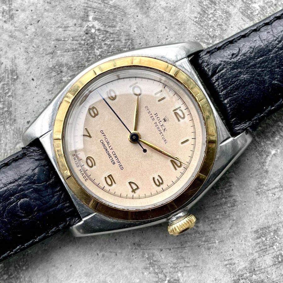 Rolex Bubble Back 5011 Two Tone Gold + stainless - Original dial Tropical Patina