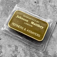 Load image into Gallery viewer, 1oz Vintage Johnson Matthey London Gold Bar - Republic National Bank of New York

