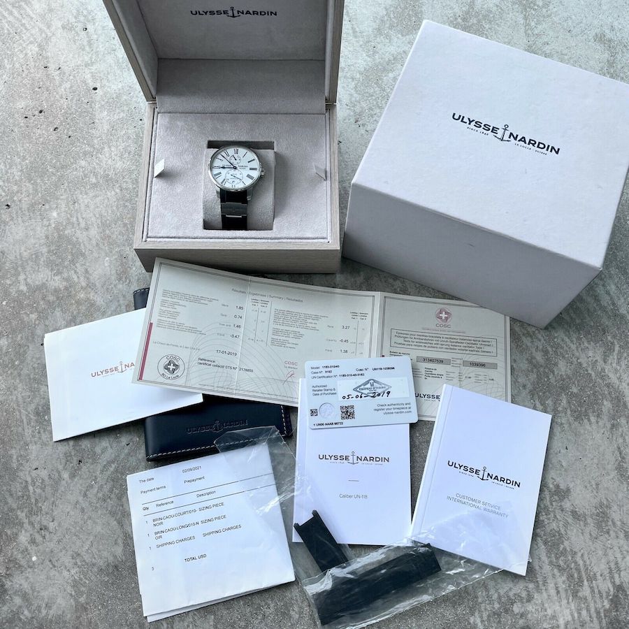 2019 Ulysse Nardin 42mm Marine Torpiller Stainless Steel 1183-310/40 Box+ Papers
